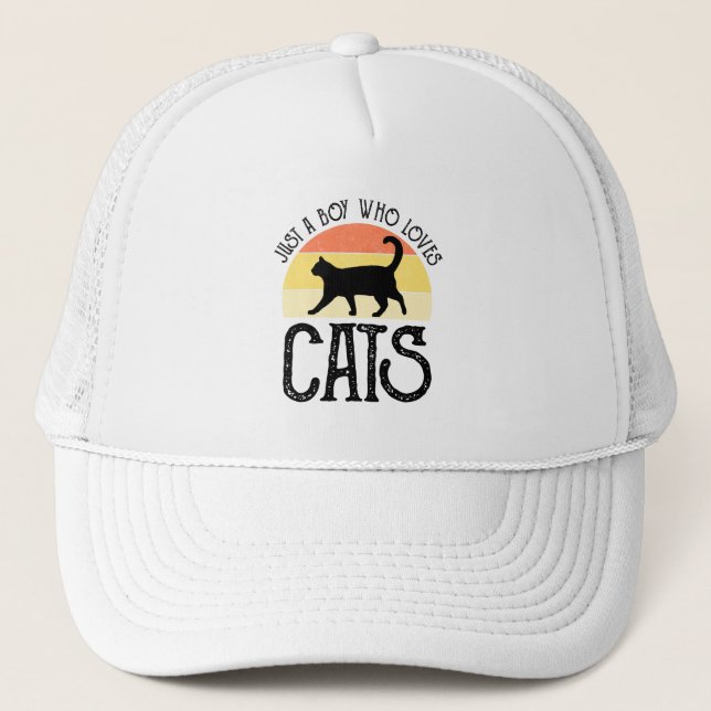 Casquette Just A Boy Who Loves Cats (Devant)