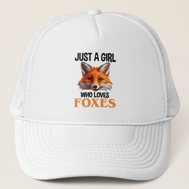 Casquette Just A Girl Who Loves Foxes (Devant)