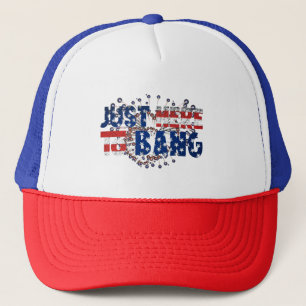 Casquette juste ici pour bang american flag feux d'artifice 