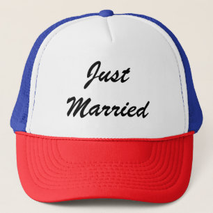 Casquette Juste marié Mariage de texte de script personnalis