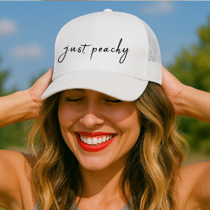 Casquette Juste Peachy Script minimaliste moderne
