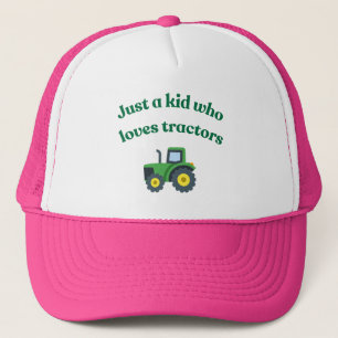 Casquette Juste un enfant qui aime les tracteurs - chapeau d