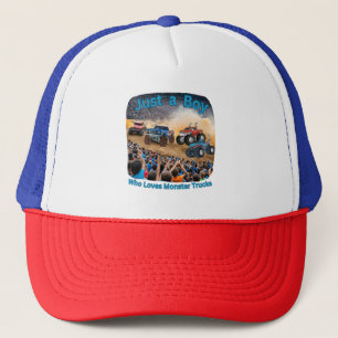 Casquette Juste un garçon qui aime les camionnettes Monster
