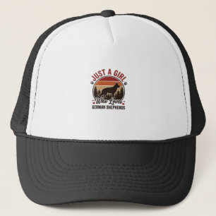 Casquette Juste Une Fille Berger Allemand Vintage Amoureux D