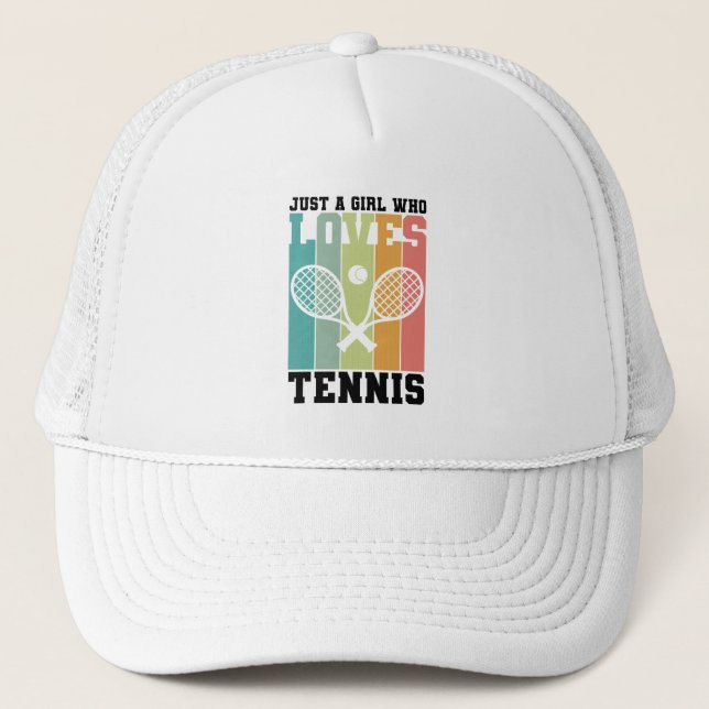 Casquette Juste une fille qui aime le tennis | Cadeaux du jo (Devant)