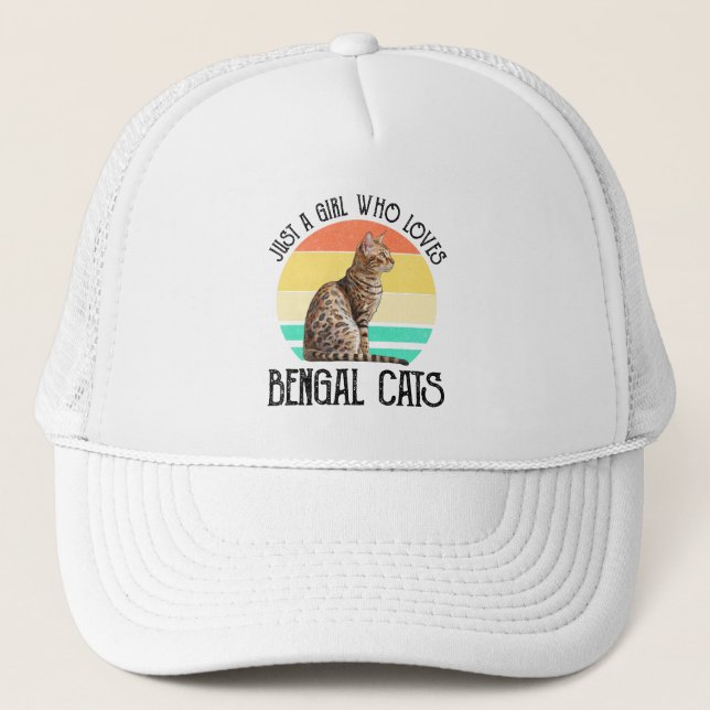 Casquette Juste une fille qui aime les chats du Bengale (Devant)