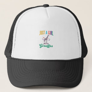 Casquette Juste une fille qui aime les girafes vintage vecte
