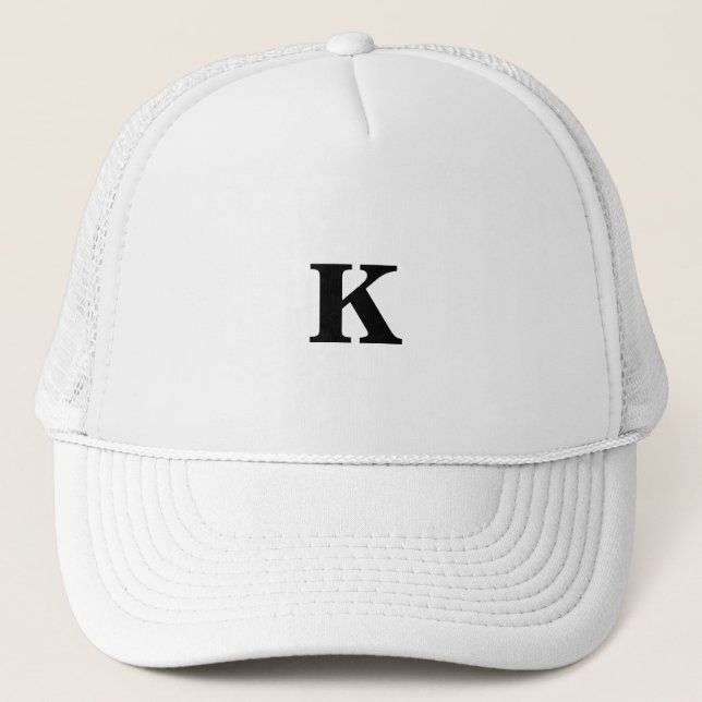 Casquette K Logo personnalisé Monogramme ou couleur blanche  (Devant)