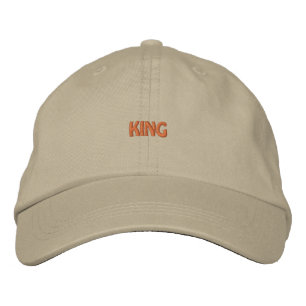 Casquette kaki brodée Elegant King - Chapeau confo