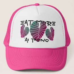 Casquette KALO KRUAI PONO EAT MORE in PINK Trucker Hat