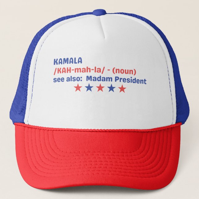 Casquette Kamala Harris drôle de définition 2024 Vote d'élec (Devant)