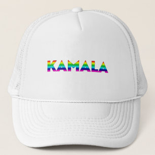 Casquette Kamala moderne arc-en-ciel typographie lgbt gay pr