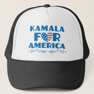 Casquette Kamala pour l'Amérique 2024 Président Coeur patrio