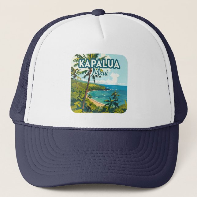 Casquette Kapalua Maui Hawaii Bay Beach Vacances Rétro (Devant)