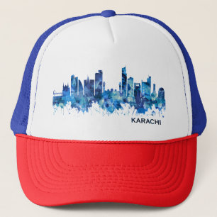 Casquette Karachi Skyline Pakistan Blue