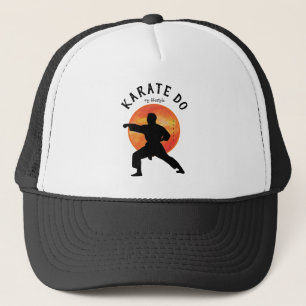 Casquette Karaté noir Figure Sun Orange Jaune Nom moderne