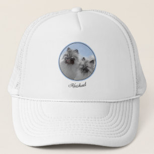 Casquette Keeshond Paire de Kees Peinture Art animal origina