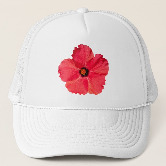 Casquette Ketmie - fleur tropicale personnalisée de roses (Devant)
