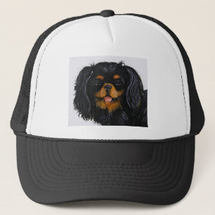 Casquette King Charles Cavalier Spaniel noir et bronzé