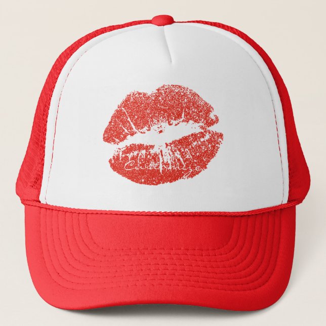 Casquette Kissing Red lips (Devant)
