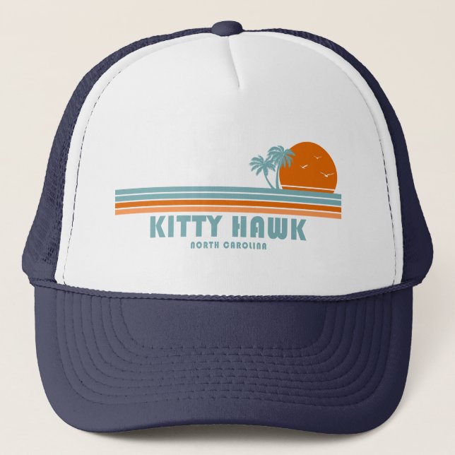 Casquette Kitty Hawk Caroline du Nord Sun Palm Trees (Devant)