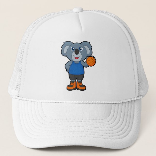 Casquette Koala comme joueur de basket-ball avec basket-ball (Devant)