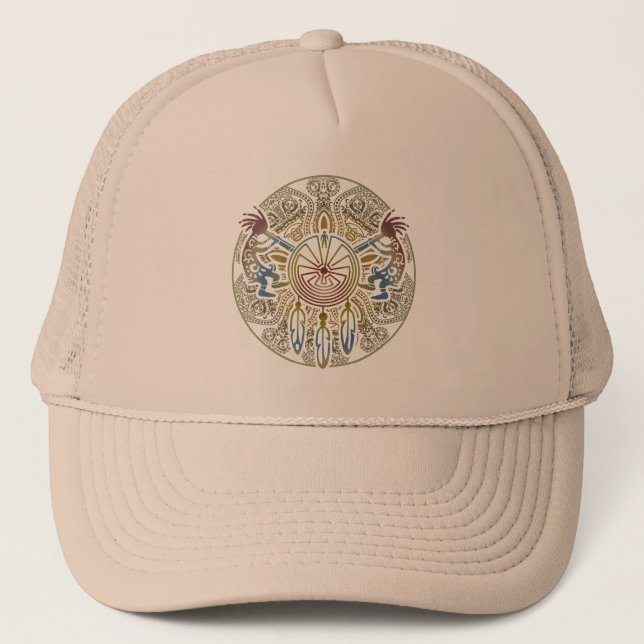 Casquette Kokopelli Duo - Homme Dans Le Maze - Dreamcatcher  (Devant)