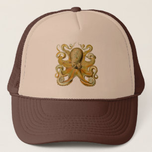 Casquette Kraken vintage, Octopus Gamochonia, Ernst Haeckel
