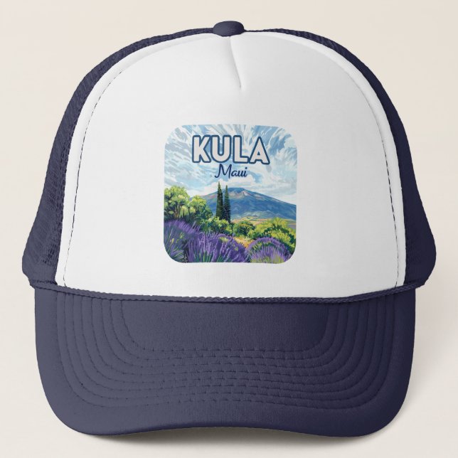 Casquette Kula Maui Haleakala Hawaii Lavender Retro (Devant)
