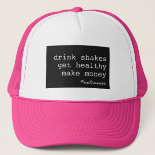 Casquette La boisson secoue le camionneur de boîte noire de
