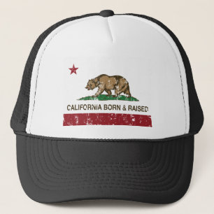 Casquette La Californie soutenue et a augmenté affligé
