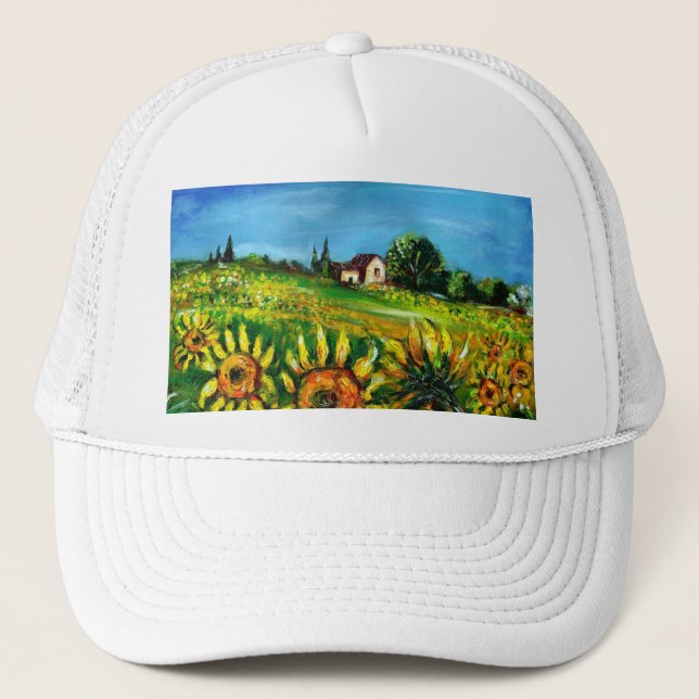 CASQUETTE LA CAMPAGNE ET LES FLEURS D'EAU EN TOSCANE (Devant)