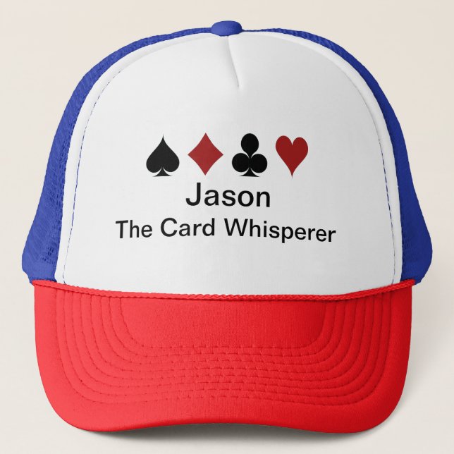Casquette La carte Whisperer, Jouer Symboles de carte (Devant)
