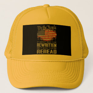 Casquette La Constitution américaine du drapeau doit être re