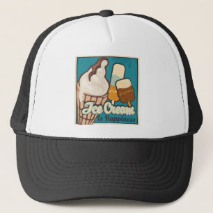 Casquette La crème glacée est le bonheur Rétro Culpabilité P