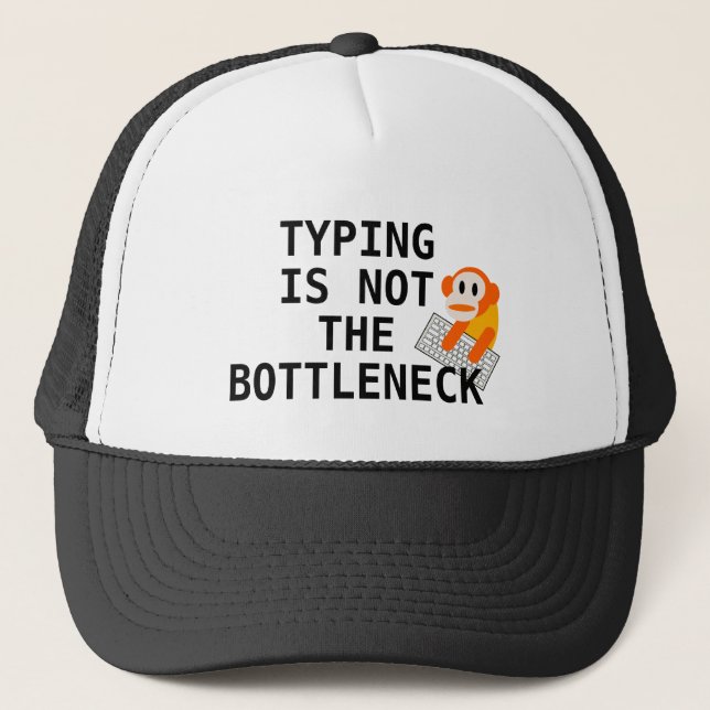 Casquette La dactylographie n'est pas le goulot (Devant)