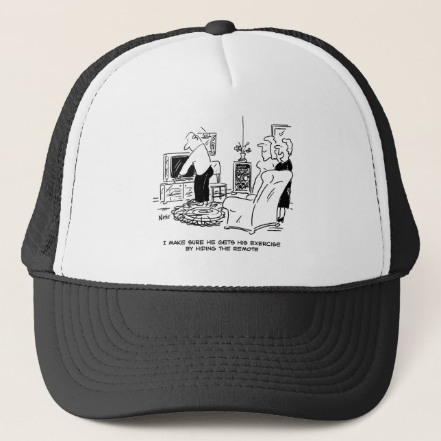 Casquette La femme masque la télécommande de la télévision (Devant)