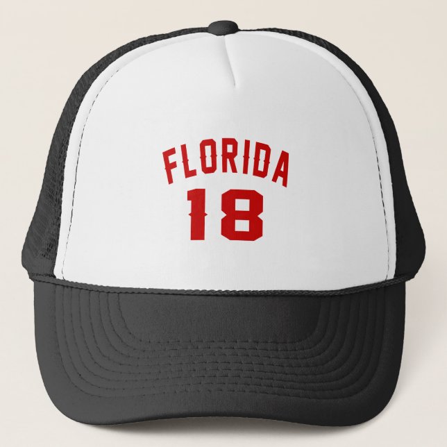 Casquette La Floride 18 conceptions d'anniversaire (Devant)