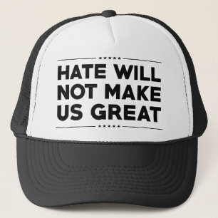 Casquette La haine ne va pas nous rendre grand