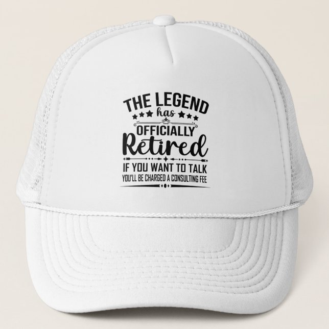 Casquette La légende a officiellement retiré la retraite fuu (Devant)