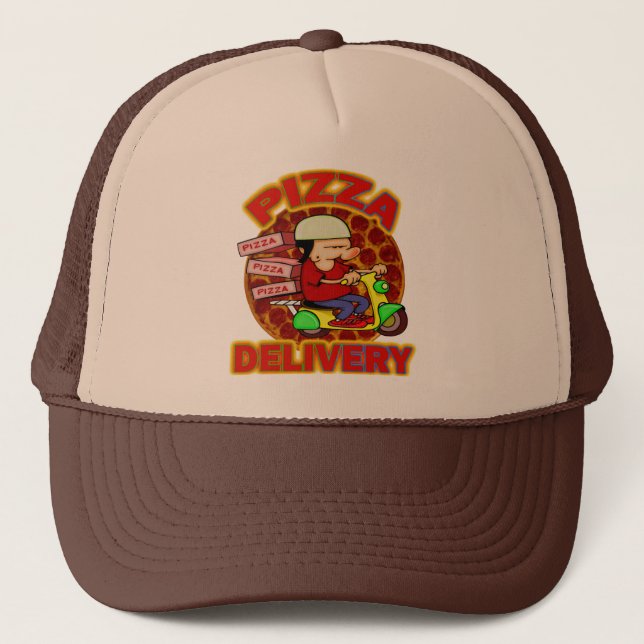 Casquette La livraison de pizza (Devant)