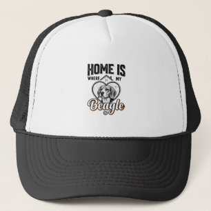 Casquette La maison est là où est mon Beagle Design de chien