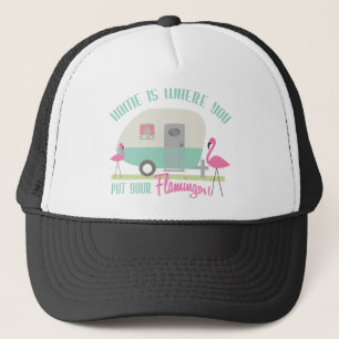 Casquette La maison est où vous mettez votre rétro remorque