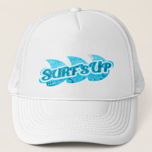 Casquette La mer bleue profonde haute et le blanc du "surf"