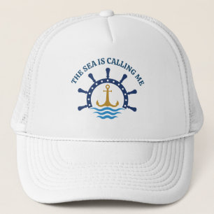 Casquette La mer m'appelle plage personnalisée et navigation