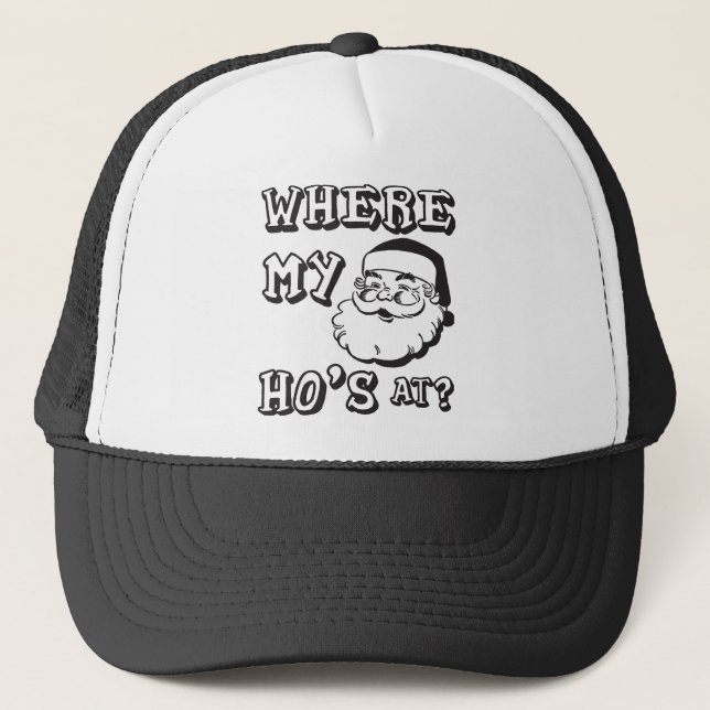Casquette Là où mon Ho - à Noël drôle le père noël (Devant)