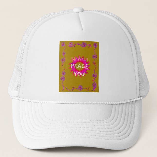 Casquette La Paix Inspirante Soyez Avec Vous Design Vector A (Devant)