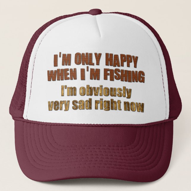 Casquette La Pêche Me Rend Heureux (Devant)