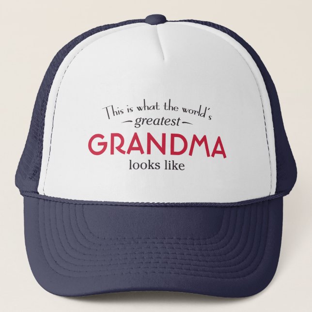 Casquette La plus grande grand-maman du monde (Devant)