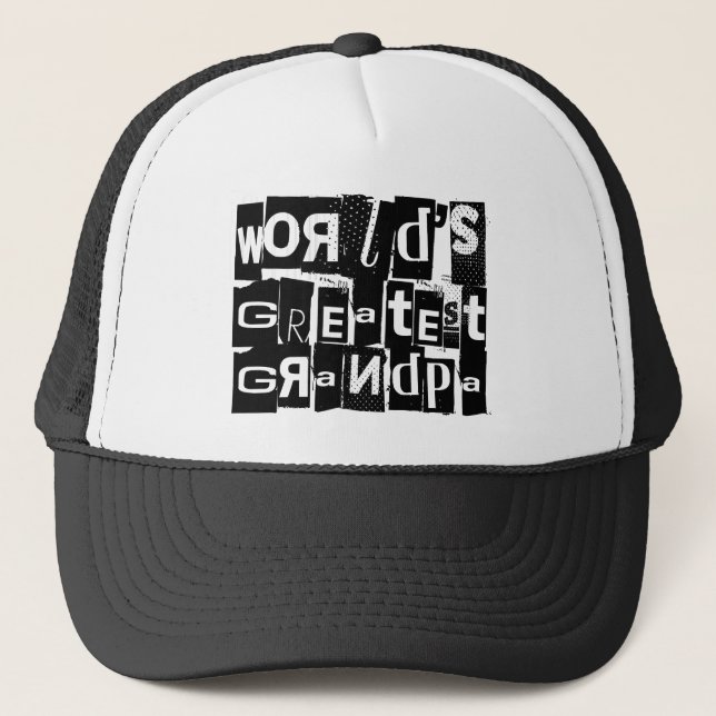 Casquette La plus grande typographie de grand-père du monde (Devant)